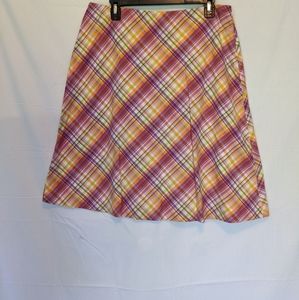 Talbot's Summerweight Plaid Skirt SZ 14